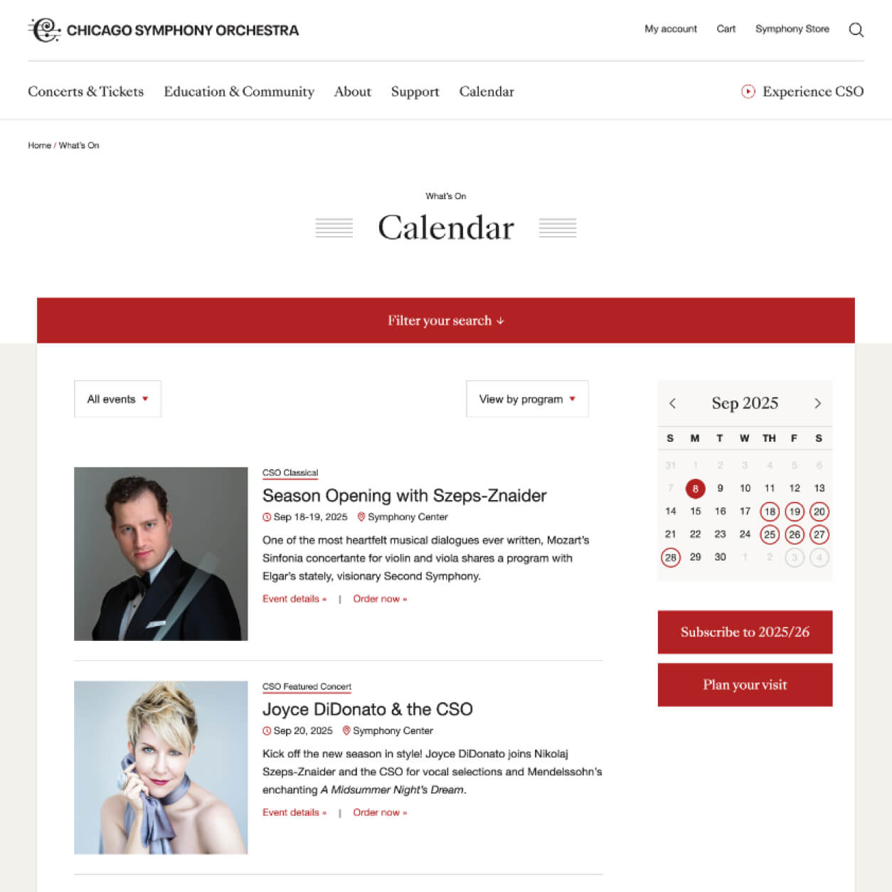 Complex calendar exploration