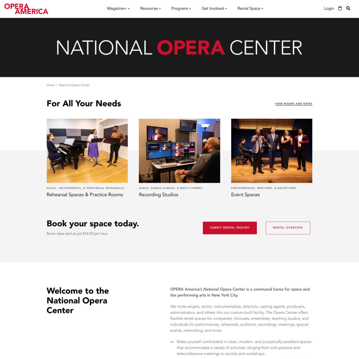 Venue rental